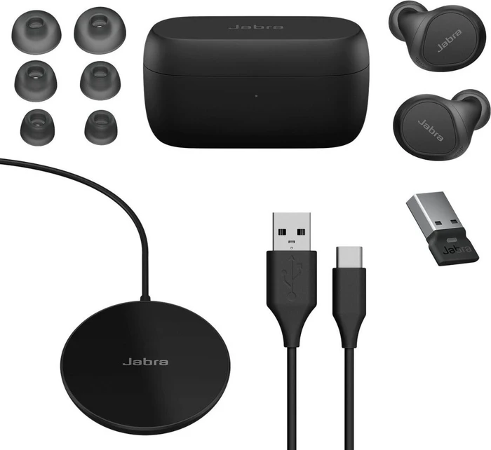 Jabra Evolve2 Buds USB-A MS inkl. Wireless Charging Pad