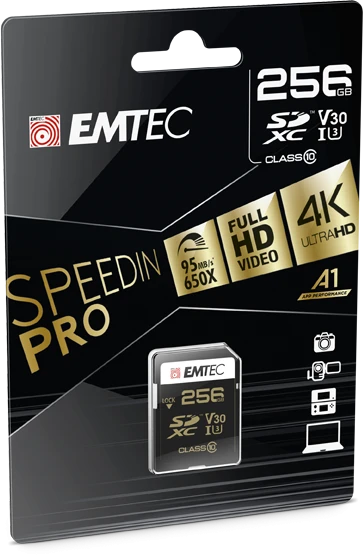 Emtec SpeedIN Pro R95/W85 256GB, UHS-I U3, Class 10