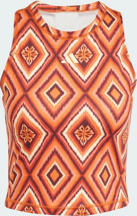 adidas x FARM Rio Trainingstop Crop-Top mystery brown/fox red/easy yellow (Damen)