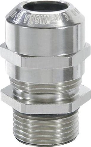 Wiska EMSKE-L 16 LT Ex-Kabelverschraubung LowTemp, Messing vernickelt, Anschlussgewinde lang, M16
