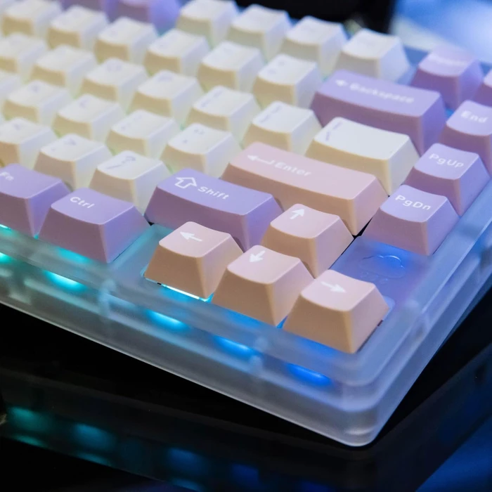 Wobkey Rainy 75 Pro Acrylic Limited Edition, transparent, LEDs RGB, Kailh Cocoa, USB/Bluetooth, US