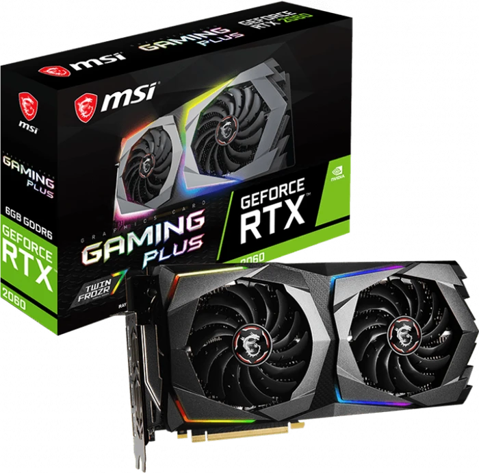 MSI GeForce RTX 2060 Gaming 6G Plus, 6GB GDDR6, HDMI, 3x DP