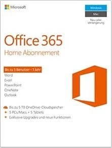 Microsoft Office 365 Family, 1 Jahr, PKC (deutsch) (PC/MAC)