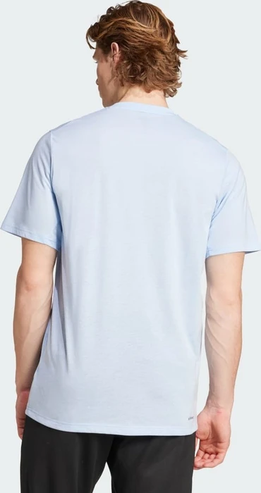 adidas Train Essentials Feelready Logo Funktionsshirt kurzarm glow blue/black (Herren)