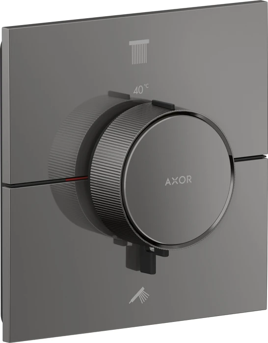 Hansgrohe Axor ShowerSelect ID eckig Thermostat für 2 Verbraucher polished black chrome