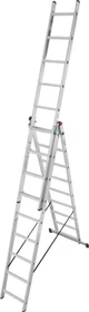 Krause Corda Alu 3-tlg. Teleskop-Mehrzweckleiter, 3x 9 Stufen
