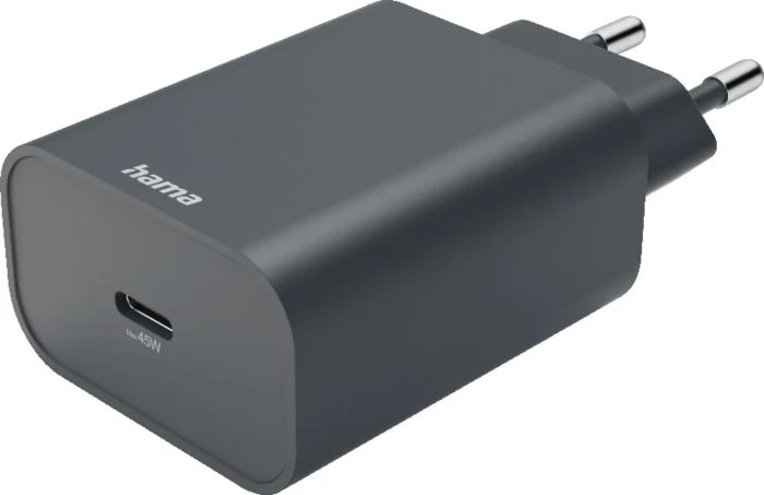 Hama Schnellladegerät USB-C PD 45W grau