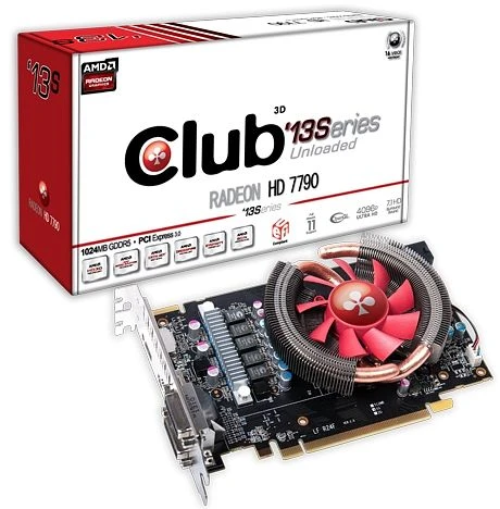 Club 3D Radeon HD 7790 13Series, 1GB GDDR5, 2x DVI, HDMI, DP