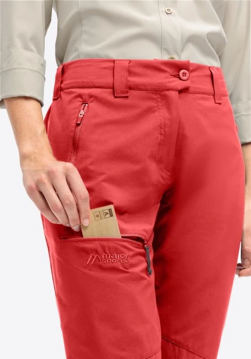 Maier Sports Lulaka Loop Hose lang red orcher (Damen)