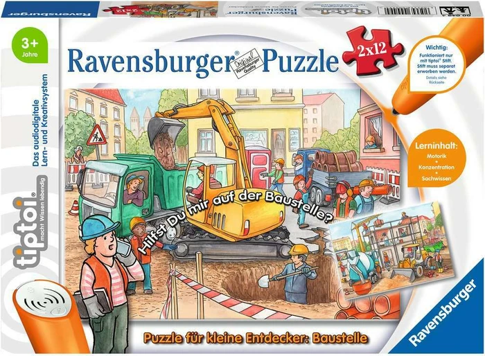 Ravensburger tiptoi Puzzle: Puzzle für kleine Entdecker: Baustelle