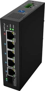 Lanberg ILFE Railmount Switch, 5x RJ-45, 1x SFP, 90W PoE++