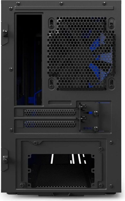 NZXT H200i schwarz/blau, Glasfenster, Mini-ITX
