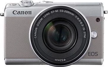 Canon EOS M100 grau mit Objektiv EF-M 15-45mm 3.5-6.3 IS STM und EF-M 55-200mm 4.5-6.3 IS STM