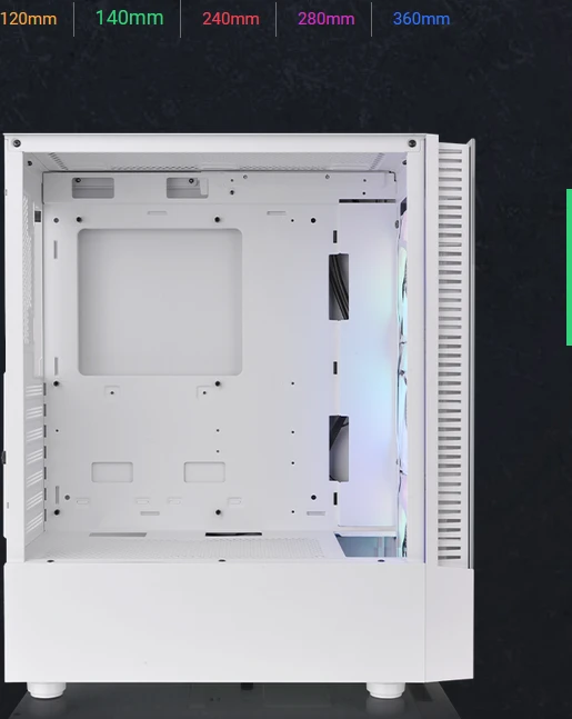 Thermaltake View 200 TG ARGB Snow Edition, weiß, Glasfenster