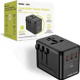 Mobile Origin Travel Adapter GaN 67W PW5 schwarz