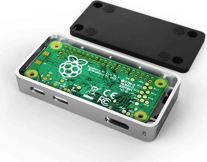 Flirc Gehäuse für Raspberry Pi Zero, schwarzer Deckel, silber/schwarz