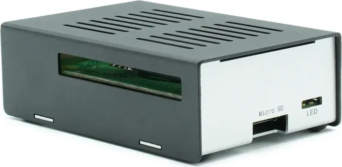 KKSB Gehäuse für Raspberry Pi 4, silber/schwarz