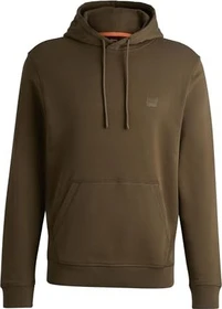 Hugo Boss Regular-Fit Baumwoll-Terry mit Logo-Aufnäher Hoodie braun (Herren)