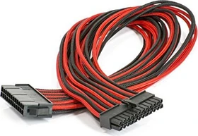 Phanteks 24-Pin ATX Verlängerung 50cm, sleeved schwarz/rot (PH-CB24P_BR)