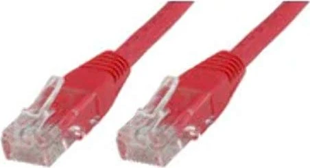 MicroConnect Patchkabel, Cat5e, U/UTP, RJ-45/RJ-45, 0.5m, rot