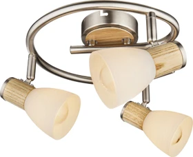 Globo Gylfi Spot 3-flammig nickel/braun