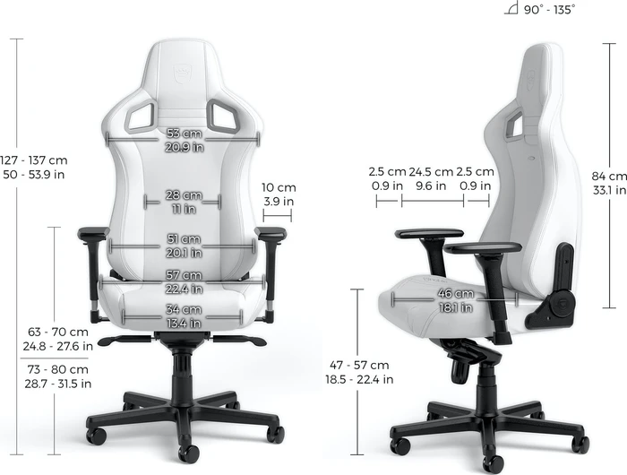 noblechairs Epic White Edition Gamingstuhl, weiß
