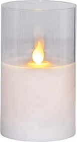 Star Trading M-Twinkle Stumpenkerze 12.5cm weiß LED 1x warmweiß, 1 Stück