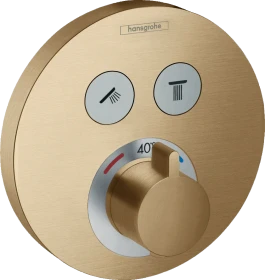 Hansgrohe ShowerSelect S Thermostat Unterputz für 2 Verbraucher brushed bronze