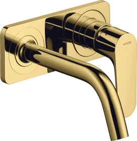 Hansgrohe Axor Citterio M Waschbeckenarmatur mit Platte 167mm polished goldoptik