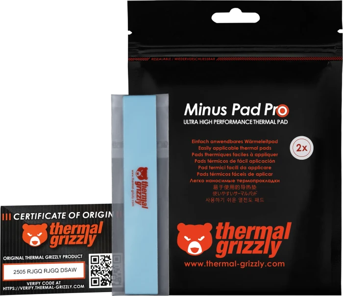 Thermal Grizzly Minus Pad Pro, 120x20x0.5mm, 2 Stück
