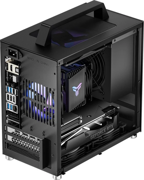 Jonsbo T8 PLUS Black, schwarz, Glasfenster, Mini-ITX