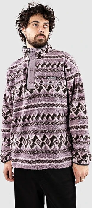 Columbia Helvetia Half Snap Fleece Print Pullover shale purple knitknot (Herren)