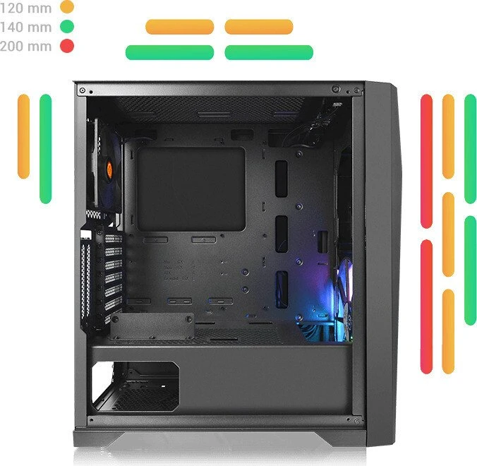 Thermaltake Commander G32 ARGB, Glasfenster