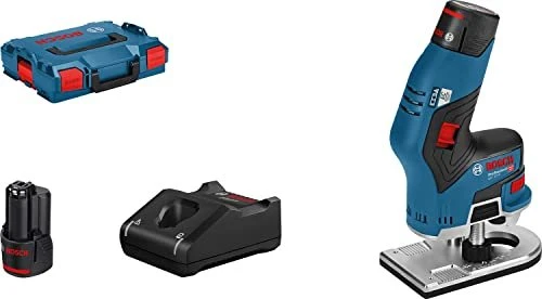 Bosch Professional GKF 12V-8 Akku-Kantenfräse inkl. L-Boxx + 2 Akkus 3.0Ah
