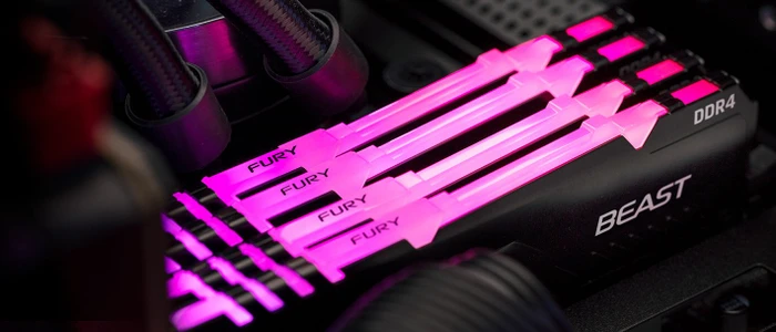 Kingston FURY Beast RGB UDIMM 16GB Kit, DDR4-3200, CL16-18-18, 1RX8