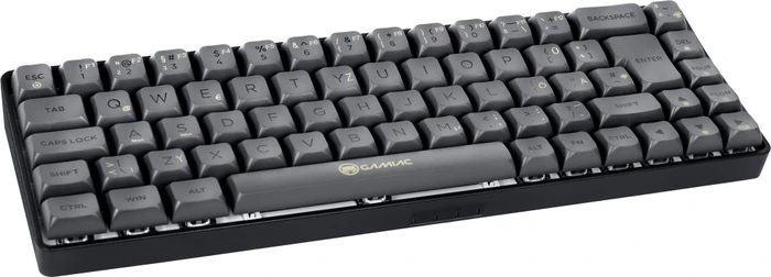 Gamiac TKL69G Gaming Keyboard, schwarz/grau, LEDs RGB, Kailh RED, USB, DE
