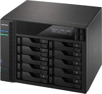 Asustor AS6210T, 4GB RAM, 4x RJ-45 1000Base-T, 3x USB-A 3.0