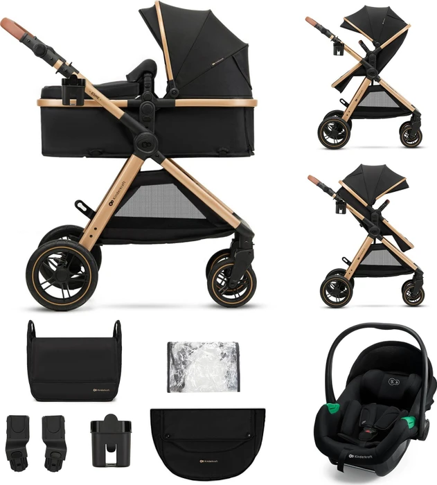Kinderkraft Esme Pro 3in1 Kombi-Kinderwagen schwarz