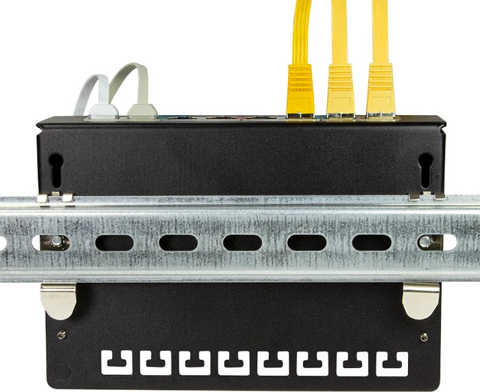 LogiLink Hutschienenhalter mit Befestigungsschraube, Metall, 2 Stück