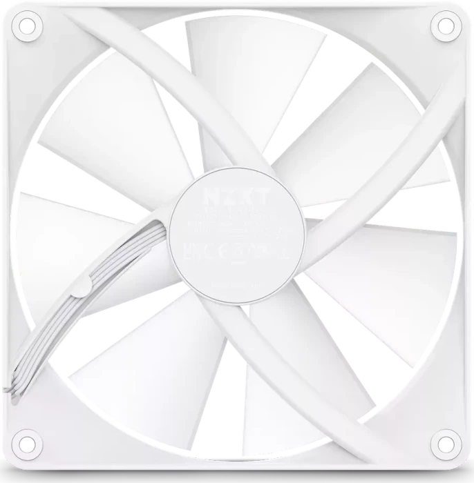 NZXT F Series F140 RGB Core Twin Pack, Matte White, weiß, LED-Steuerung, 140mm, 2er-Pack