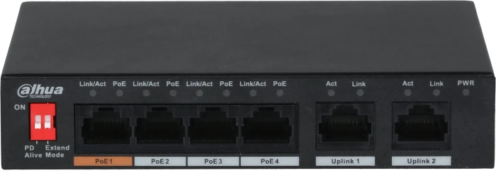 Dahua PFS30 Desktop Switch, 6x RJ-45, 60W Hi-PoE