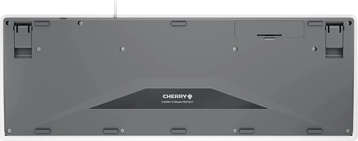 Cherry Stream Protect Keyboard-grau, weiß/grau, USB, DE