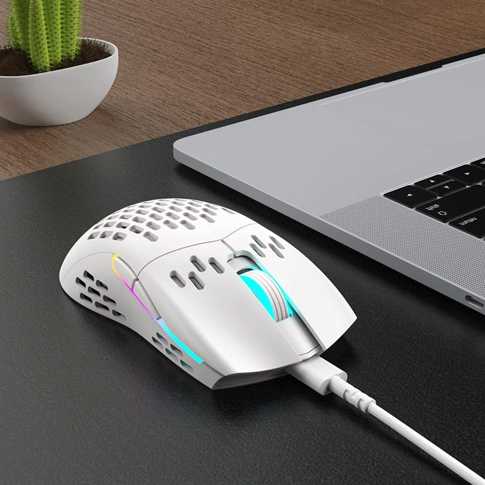 Keychron M1 Ultra-Light Gaming Mouse weiß, USB