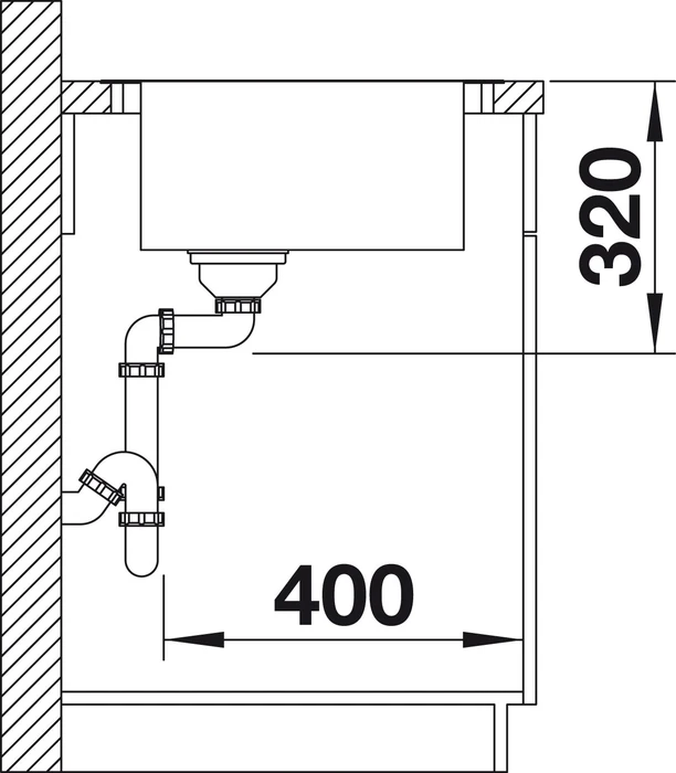 Blanco Andano XL 6 S-IF Compact InFino Becken links mit Ablauffernbedienung edelstahl