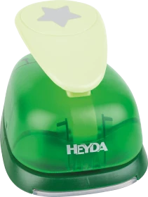 Heyda Hebel-Motivstanzer XXXL, Stern, gelb/grün, 65mm
