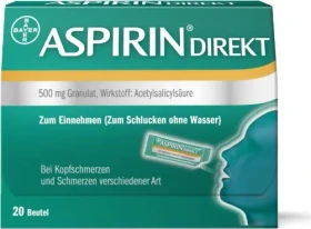 Bayer Aspirin Direkt 500mg Granulat Beutel, 20 Stück