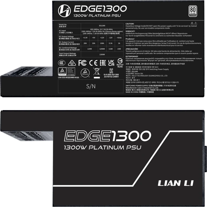 Lian Li EDGE Platinum 1300 schwarz 1300W, ATX 3.1