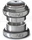 Chris King Sotto Voce NoThreadSet 1 1/8" straight Steuersatz komplett externe Lagerschalen (EC) schwarz
