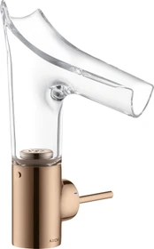 Hansgrohe Axor Starck V 140 Waschbeckenarmatur mit Glasauslauf polished red gold