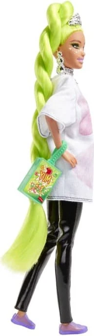 Mattel Barbie - Extra Puppe in übergroßem T-Shirt & Leggings mit Haustier Papagei
